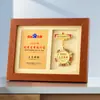 Medalha Feita Sob Medida Madeira Maciça Marca Autorizada Agente Franquia Placa de Madeira Suporte de Madeira Medalha de Bronze Folha de Ouro Honra Lembrança