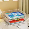 Estante de Escritorio para Almacenamiento de Libros Estante Transparente de Acrílico para Almacenamiento de Libros Estante de Almacenamiento y Organización para Archivos y Libros de Texto de Dormitorio