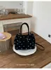 Bolso de Mano de Lunares Nuevo y Elegante para Mujer de Comercio Exterior Transfronterizo, Bolso Cubo de Moda con Diseño de Nicho, Bolso de Hombro Único Cruzado