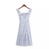 Vestido de tirantes floral para adelgazar la cintura, nueva moda europea y americana S20313