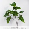 Decoração de Casamento Folhas de Trevo de 3 Folhas, Folhas de Pomelo, Folhas de Flores Artificiais, Decoração de Teto para Casamento de Hotel Flores de Seda, Venda por Atacado de Fábrica