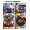 Estufa para preparar té y asar a la parrilla, el más vendido transfronterizo, juego completo de electrodomésticos para el hogar, mesa de reunión integrada, parrilla para barbacoa de invierno