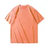 Camiseta Básica Lavada para Jovens Marca de Moda Ombro Caído Manga Curta Unissex Algodão Roupas de Trabalho Antigas Personalizadas