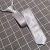 Gravata masculina com zíper 5cm preguiçosa cor sólida vestido de estudante Marinho Vermelho preto casamento fácil de puxar atacado de fábrica