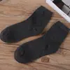 Calcetines Calcetines de Media Caña para Hombre Calcetines de Algodón de Color Puro Otoñales Calcetines de Moda Populares Calcetines Deportivos de Baloncesto para Hombre Calcetines Blancos Zhuji para Hombre