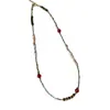 Versátil para o Dia a Dia Pedra Natural Pedra Olho de Tigre Colar de Contas Feminino Luxo Leve Retro Elegante Elegante Moda Colar Corrente da Clavícula