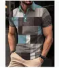 Camisa Polo Casual de Manga Corta con Botones de Comercio Exterior de Verano