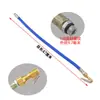 Inflador de Coche Boquilla Conector Manómetro de Presión de Aire Tubo Accesorios Pistola de Presión Tubo de Inflado de Neumáticos Cabezal de Inflado Tubo de Extensión para Pistola de Presión de Neumáticos