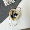Bolso tejido a cuadros de doble cara para mujer, bolso cuadrado pequeño lindo estilo coreano, versátil para ir al trabajo, bolsa tipo cesta para verduras