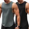 Coletes Masculinos Europeus e Americanos Amazon Transfronteiriços Verão Gola Redonda Sem Mangas Absorvente de Suor Top Camiseta Colete Esportivo Roupa Masculina