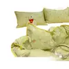 Juego de ropa de cama de cuatro piezas de gasa de doble capa, grado A, con un diseño minimalista y fresco, algodón 100% ultrasuave y lindos patrones de dibujos animados, adecuado para estudiantes