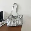 2026 Bolso de Mano Plegable Estilo Coreano Piel Suave Gran Capacidad Bolso de Hombro Único Encaje Perla Versátil para Viaje y Uso Diario Bolso de Axila