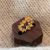 Anillo Circular Completo de Jade y Osmanthus para Mujer Incrustado con Circonita Exquisito Anillo para Dedo Índice Apertura Ajustable 2025 Nueva Tendencia en Joyería para Manos