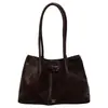 Bolso de hombro para el día a día, textura vintage de verano, 2026, color liso, plisado, gran capacidad, nuevo bolso tote de moda para mujer