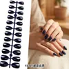 Adesivos de Nail Art de Comércio Exterior Mais Vendidos, Cor Nude Transparente, Cor Sólida, 24 Peças, Tamanhos Variados, Pontas de Nail Art Usáveis, Atacado