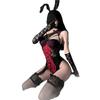 Lencería Sexy Cosplay de Conejita Navideña Sexy Transparente Tirantes Botón Oculto Jumpsuit Abierto Uniforme de Pasión