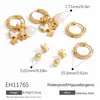 Brincos de Pérola Transfronteiriços Femininos Design de Nicho Sentido Avançado Joia Pingente Banhado a Ouro Verdadeiro 18k Aço Titânio Par de Brincos