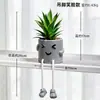 Sencilla creativa muñeca de pies colgantes cilindro de cemento simulación planta suculenta maceta sala de estar decoración del hogar fabricantes mayoreo