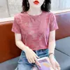 Tops de Manga Corta Estilo Europeo para Mujer, Camisetas tipo Mom Holgadas con Estampado de Verano, Versátiles Camisetas para Mujer Nuevo Estilo 2026