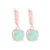 Pendientes clásicos de moda de 12 mm para mujer, de oro rosa, con temperamento geométrico, sencillos, venta al por mayor.