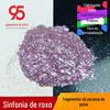 Cor mágica fragmentos roxos nail art ouro roxo beleza peixe escama pó quente derretimento cola roxo pó fogo tinta cera roxo ouro fragmentos atacado