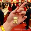 Llavero de Hello Kitty con Lámina Dorada, Amuleto de la Suerte, Colgante para Teléfono de Hello Kitty, Accesorio para Bolsos, Regalo para Novia, Hilo Rojo