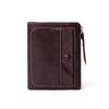 Cartera corta de cuero genuino con capa superior de piel de vaca encerada y aceite, cartera vintage con tarjetero, tarjetero vertical, monedero