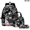 Juego Transfronterizo Nuevo 3D Forsaken Gubby Set de Tres Piezas de Mochila Escolar Impresa, Estuche y Bolso de Hombro
