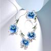 Cao Shi Metal Overlock Conjunto de Joias Florais Flor Trombeta Pequeno Fresco Pastoral Joias Estilo Floresta Estilo Diário