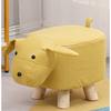 Banqueta de animal de desenho animado banqueta de sapato de madeira maciça banqueta de sofá de tecido tecnológico cor impressa logotipo fonte de fábrica atacadista de comércio exterior