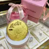 Pastel de Oro del Día de la Madre con Perlas de Agua Oro Puro 999 Pastel de Oro Feliz Cumpleaños Princesa, Que Te Hagas Rica Tienda de Oro Regalo de Recuerdo