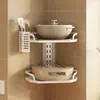 Suporte para panelas de parede ajustável triângulo cozinha doméstica multicamadas prateleira de armazenamento canto vertical parede pendurado prateleira de armazenamento para panelas