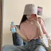 Camiseta de Manga Corta para Mujer de Algodón Puro Estilo Coreano Versátil Moda Verano 2026 con Cuello, Corte Holgado Talla Grande