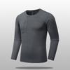 2025 Stretch para Hombre Cuello Redondo Manga Larga Color Sólido Top Bolsillo con Cremallera Ropa Elástica de Secado Rápido