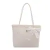 Bolsa de mano de gran capacidad estilo coreano para mujer, nuevo modelo 2026, bolso de hombro casual versátil, bolso grande de encaje elegante y moderno para el día a día