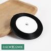 Cinta negra pura de 0.6-4cm de ancho, embalaje de caja de regalo, horneado, cuerda portátil, cinta de lazo DIY, cinta de florete