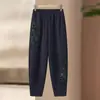 Pantalones Térmicos Ajustados de Invierno para Mujeres de Mediana Edad y Mayores, Forrados de Polar, Cálidos, Elegantes, Sueltos, de Cintura Alta