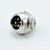 Soquete Independente Gx12 com Duas Entalhes Conector Macho Aviation Montado na Parede Plugue de Parede à Prova d'Água 2-7 Pinos Sinal de Energia M12