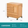Carrito de Pintura al Óleo de Tres Niveles de Madera de Haya Pintada, Estante de Almacenamiento Multifuncional de Madera Maciza, Carrito de Herramientas para Pintura al Óleo Específico para Arte, Suministros de Arte Móviles