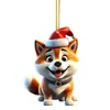 Nuevos Adornos Navideños de Alta Gama, Gorros Navideños Lindos de Alta Calidad, Colgantes de Perro Acrílicos que No se Desvanecen