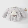 Chamarra de algodón acolchada para bebé, top acolchado grueso, abrigo cálido para niñas, 120g, abrigo de otoño/invierno para bebés y niños pequeños para niñas