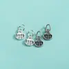 Prata Esterlina S925 Novo Pingente Pequeno Ruyi Lock Estilo Chinês com Pingente de Saco de Dinheiro Caractere Pingente de Ábaco Pulseira de Corda Trançada Pingente de Pulseira