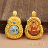 Oito Cabaças Guardiãs Thangka Pingente Dupla Face Área Cênica Templo Zodíaco Buda Guardião Thangka