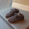 Zapatillas de Entrenamiento Alemanas de Moda para Niñas 2025 Otoño e Invierno Nuevo Estilo Retro para Niños Suela Suave Forro de Felpa Cálido Zapatillas Casuales