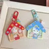 Linda Casa Mecedora Nueva Lazo Gato Kt Colgante para Mochila Llavero Ins Dulce Corazón de Niña Regalo