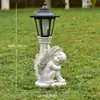 Lanterna Anjo Europeia Alimentada por Energia Solar Transfronteiriça Estátua de Decoração para Jardim Externo Ornamento de Pátio de Villa Luz Noturna Presente