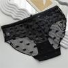 Calcinha Feminina Sem Costura Fina Algodão Puro Forro Transparente Renda Cintura Média-Baixa Doce Estilo Japonês Sexy Tanga 2008