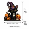 Adornos de escritorio de madera con temática de Halloween lindos y transfronterizos, con forma de calabaza, para repisa de ventana del hogar y decoraciones navideñas