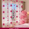 Cortina Decorativa de Tira Larga para Habitación de Boda Guirnalda Colgante de Boda Set de Doble Felicidad para Dormitorio de Casa Nueva Mariposa Sala de Estar