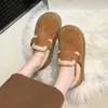 Zapatos Birkenstock Mate para Mujer con Terciopelo Plus Suela Gruesa Botas de Nieve 2026 Nuevo Estilo Invierno Zapatos de Algodón para Aumentar Altura Zapatos de Pan